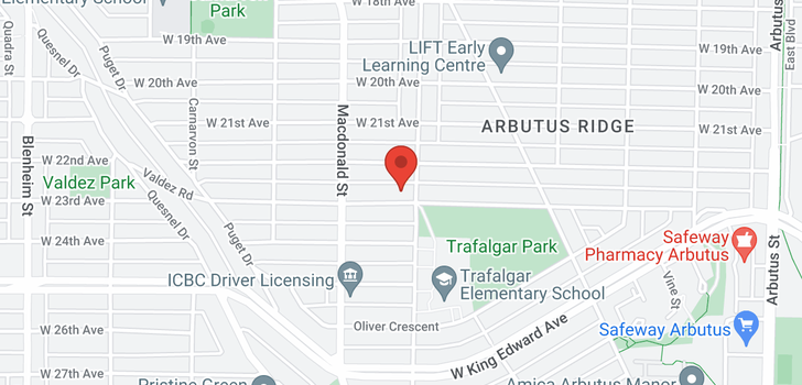 map of 2713 W 23RD AVENUE